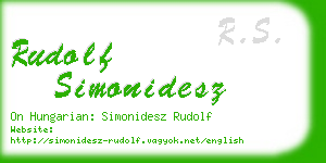 rudolf simonidesz business card